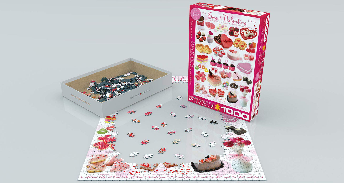 Eurographics Sweet Valentines 1000 Piece Puzzle (6000-0431), Pink , White