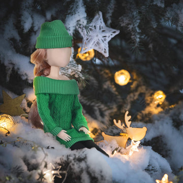 Geyoga 3 Set 12 Pcs Winter Doll Clothes And Accessories Doll Suit Doll Pants Shoes Winter Sweater Outfits, Dolls Are Not Included(Red, Green, Black,12 Inch)