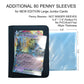 Rayvol Jumbo Card Binder - Size L, Fits 80 Jumbo Cards - Includes 80 L Penny Sleeves, Ringless Binder For Oversized Cards 5.4 *
