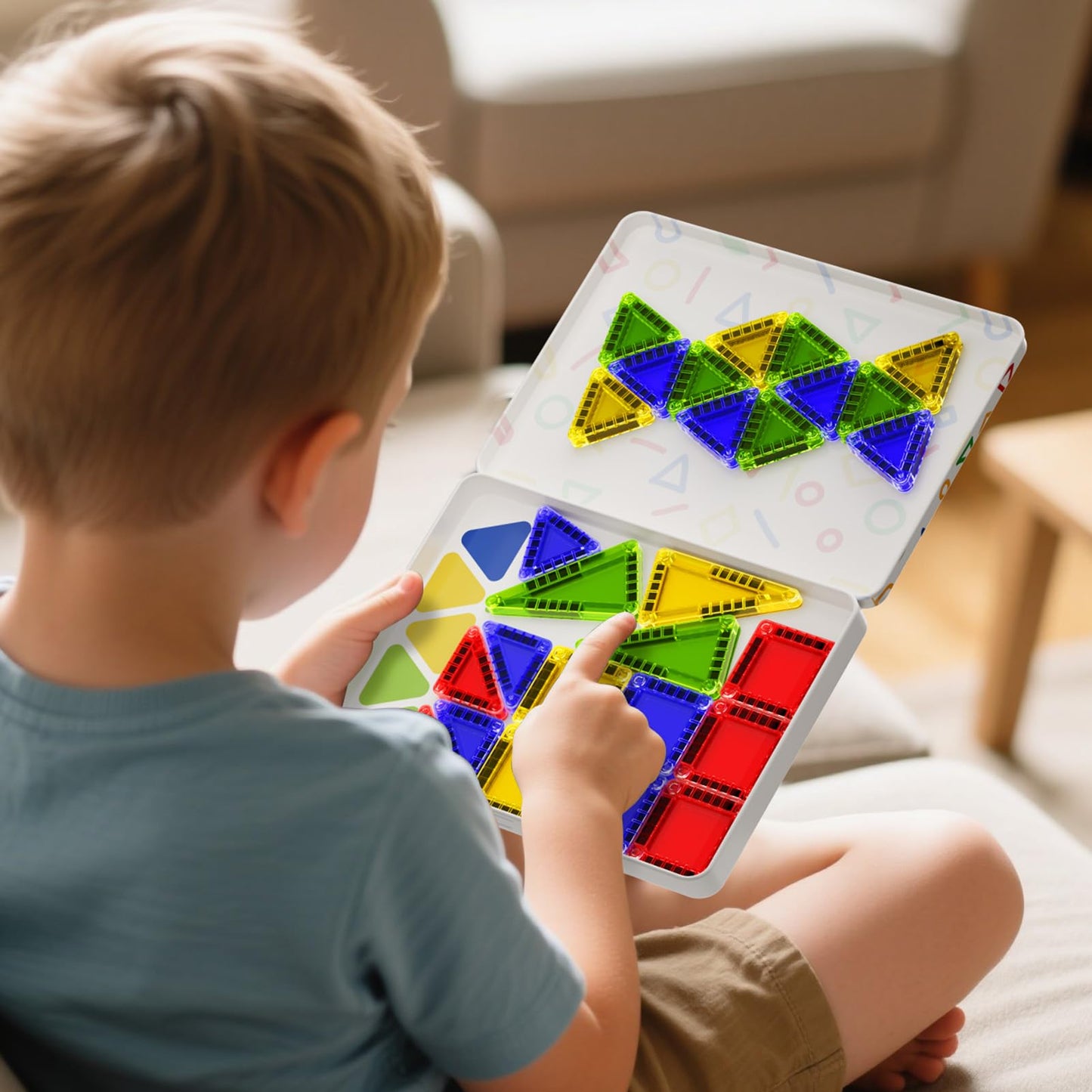 Gamcrown Magnetic Building Toys STEM Magnet Travel Construction Set with Storage Box - Educational Birthday Gifts for Boys & Girls Magnetic Building Toys for 3-8 Year Olds(40 PCS)