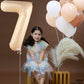 Katchon, Giant Caramel Number 7 Balloon - 40 Inch | 7Th Birthday Balloon For 7Th Birthday Decorations | 7 Balloons For Birthday | Seven Balloon Number | 7 Year Old Balloon For 7 Year Decorations