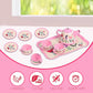 Fairy Toona Floral Tea Party Set for Little Girls Ages 3-6, 15-Piece Pretend Play Kitchen Toys with Teapot, Cups, Plates & Stora