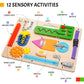 Montessori Busy Board For Toddlers, Wooden Sensory Toys, Preschool Learning Activities For Fine Motor Skills Travel Toy, Basic Life Skills Educational Gifts For 1 2 3 Years Old Kids Boys Girls