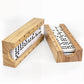Domino Game Set Of 28 | Professional Double 6S | Multi-Use Box | Trays To Stand Tiles | By Adesign+ (Solid Wood)