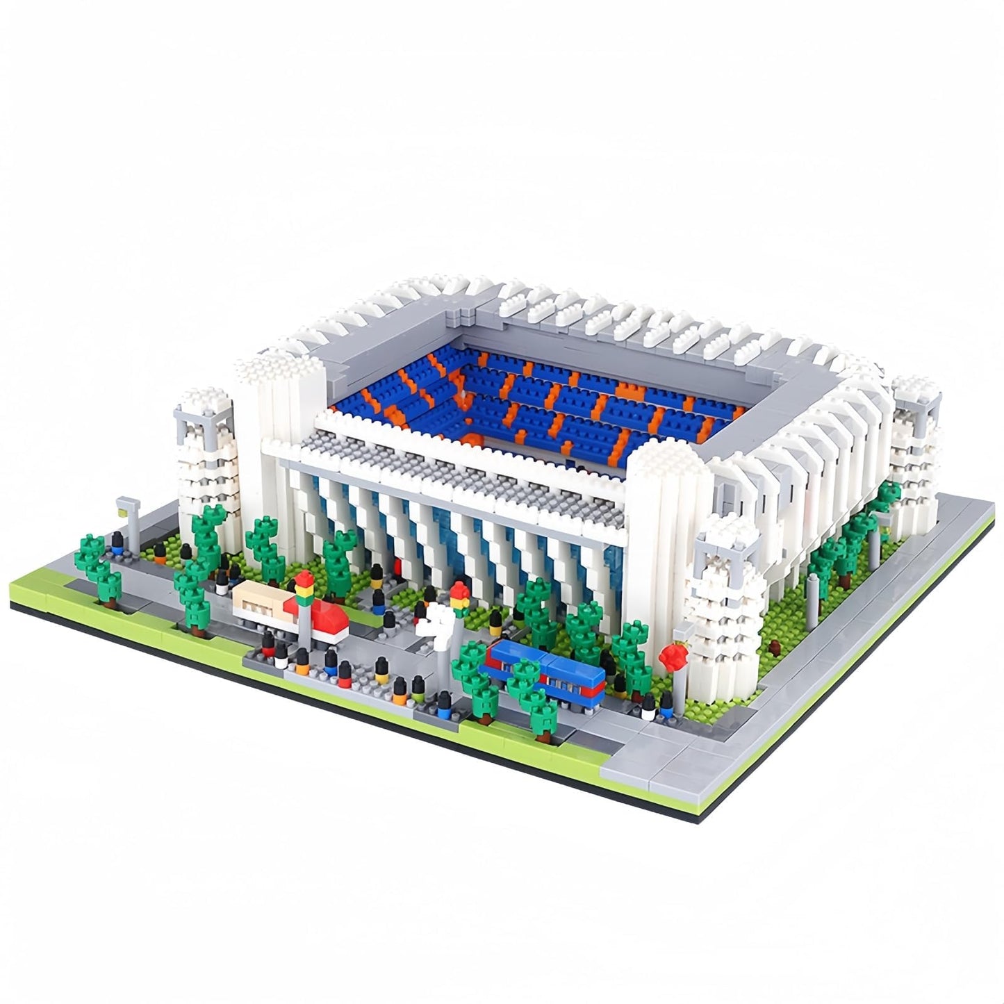 alltogetho Madrid Style Soccer Stadium Model Micro Mini Diamond Block Kit for mature-themed Assemble Football Field Brick Set Puzzle Toy
