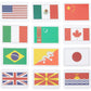 Blue Panda 205 Countries Flags Flash Cards For Kids - Country Flags With Continents & Capitals (2.5 X 3.5 In)