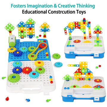 Iiromeci Gears Toys For Kids Ages 4-8, Stem Educational Construction Toys, Super Building Toy Set For Boys And Girls, Engineerin