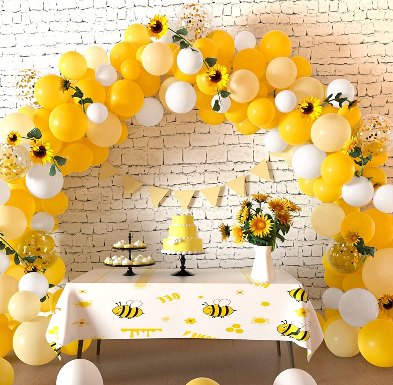 Abbaoww 100 Pcs Yellow Balloons 10 Inch Strong Latex Balloons For Party Decoration, Birthday, Wedding, Anniversary, Christmas And Arch Supplies