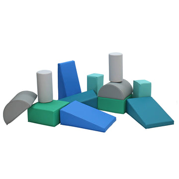 Factory Direct Partners 12273-Ct Softscape Toddler Builder Block Set, Colorful Soft Foam Playtime Building Blocks For Infants An