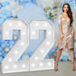 Imprsv Marquee Numbers Large 22Nd-Birthday Decorations: 4Ft Light Up Number Party Decor 22 Year Old Women And Men Birthday Decor
