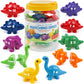 Matching Number Counting Dinosaur Toys With Double-Sided 1 2 3 Number Preschool Learning Sensory Sorting Educational Montessori Toy Sets For Kids Toddler Aged 3+ Years Old…