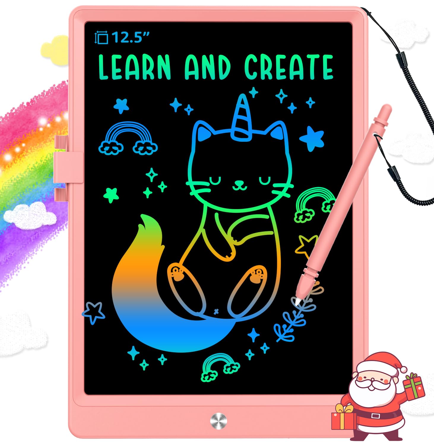 Lcd Writing Tablet Doodle Board,12.5 Inch Colorful Drawing Pad,Electronic Drawing Tablet, Drawing Pads,Travel Gifts For Kids Age