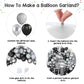 Black And Silver Balloon Arch Kit, 102Pcs Metallic Silver And Black Balloon Garland Kit Black Gray Party Balloons Grey Silver La