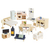 Le Toy Van - Wooden Dolls House Full Starter Furniture & Accessories Play Set For Dolls Houses | Girls Or Boys Dolls House Furniture Sets - Suitable For Ages 3+