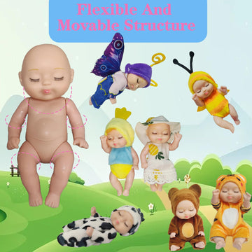 Niliswiest Mini Rebirth Doll, Gift Box Miniature Doll, Toys For Kids Over 3 Years Old (Style A)