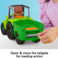 Fisher-Price Little People Toddler Toy Push & Play Tractor Push-Along Musical Farm Vehicle With 2 Figures For Pretend Play Kids