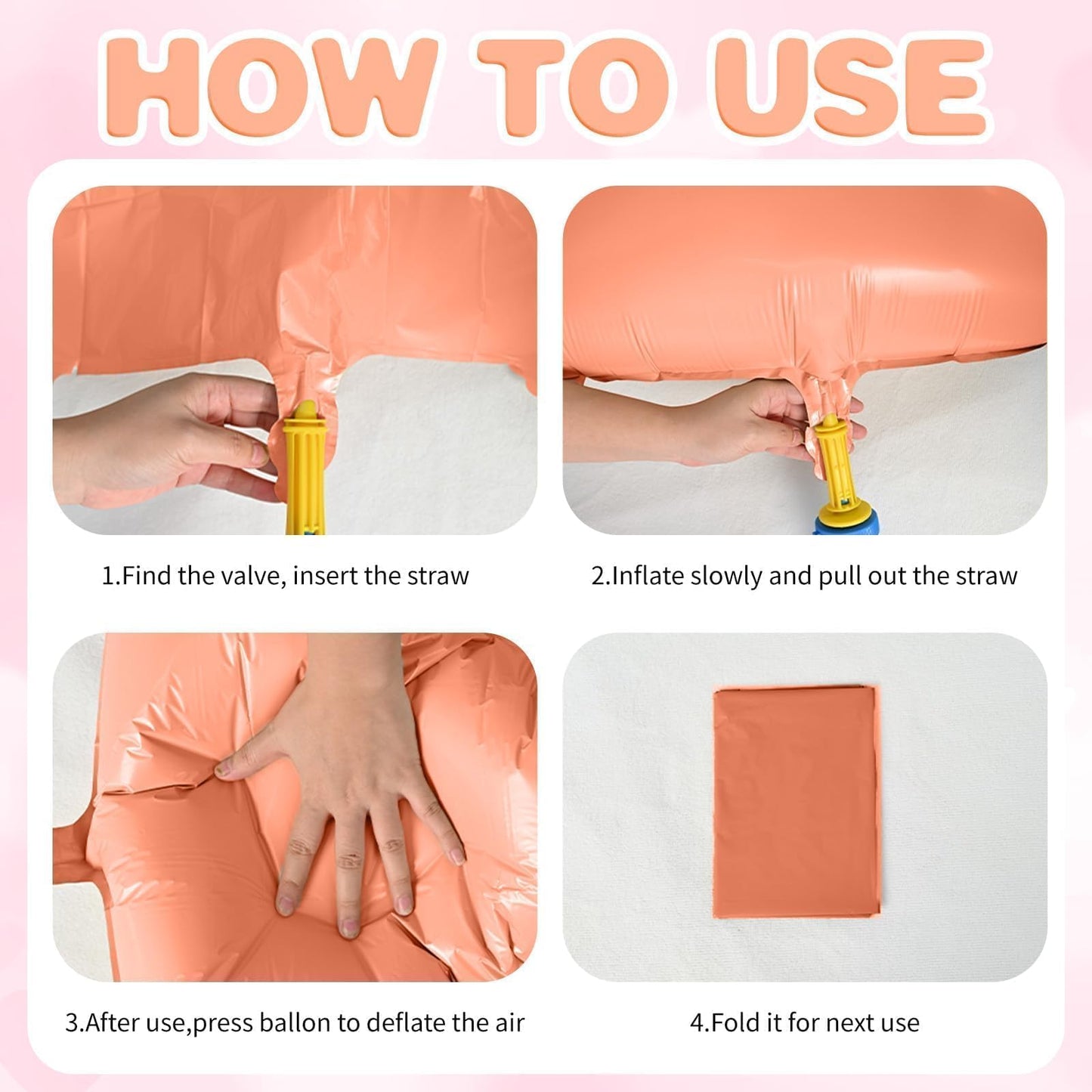 12 Pcs Heart Balloons, 18 inch Rose Gold and Pink Heart Shaped Balloons, Big Heart Helium Balloons, Heart Foil Balloons for Wedd