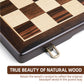 Elongdi Magnetic Wooden Chess Set For Adults Kids,15' Folding Chess Board With Wood Texture 2 Extra Queens - Handmade Pieces Travel Board Games For Professional Beginner