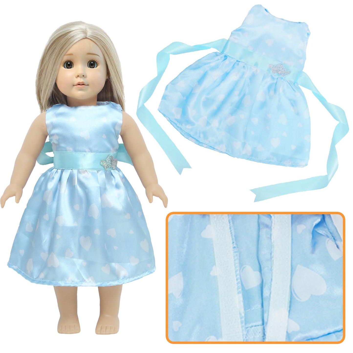 Mczqxw 5 Sets 18 Inch Girl Doll Wedding Gown, Fashion Doll Dresses, Doll Clothes & Accessories, 1 Bride Gown With Veil, 4 Satin