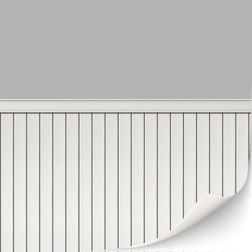 3 Sheets Self-Adhesive Wall Cladding For Dollhouse 1:12 Scale (Wood Paneled Wall (Gray))