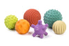 Miniland 6 Sensory Balls, Babies Birth To Toddlers Age 4, Natural Rubber Latex, Soft Teething Toys, Easy Grip Play, Textured, Co