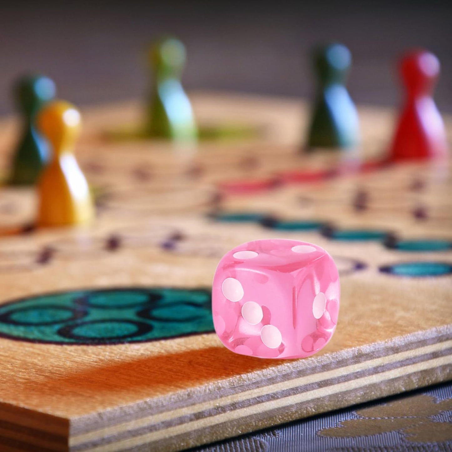 24 of Pack 16MM 6 Sided Dice Set,Translucent Colors D6 Game Dice Set, 6 Sided Standard Dices for Yahtzee, Bunco or Teaching Math