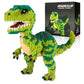 Aigidusansu Jurassic Dinosaur Micro Building Blocks, 1457Pcs Velociraptor Tyrannosaurus Rex Diy Mini Diamond Blocks Bricks Toy F