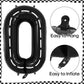 Race Car Birthday Balloons, Racetrack Number 0 Balloon, 40 Inch Large Foil Black 0 Balloon For Birthday Race Car Themed Party De
