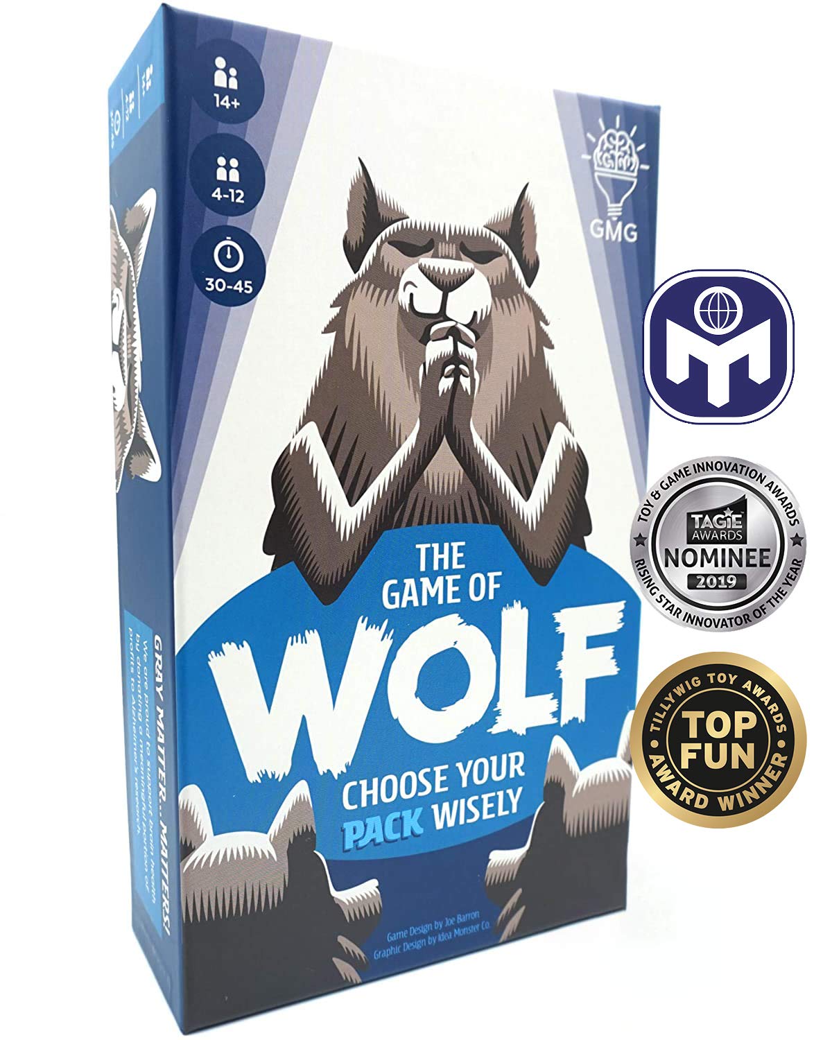 Gray Matters Games Trivia Game - The Game of Wolf for Friends & Families, Gray, Paper Material