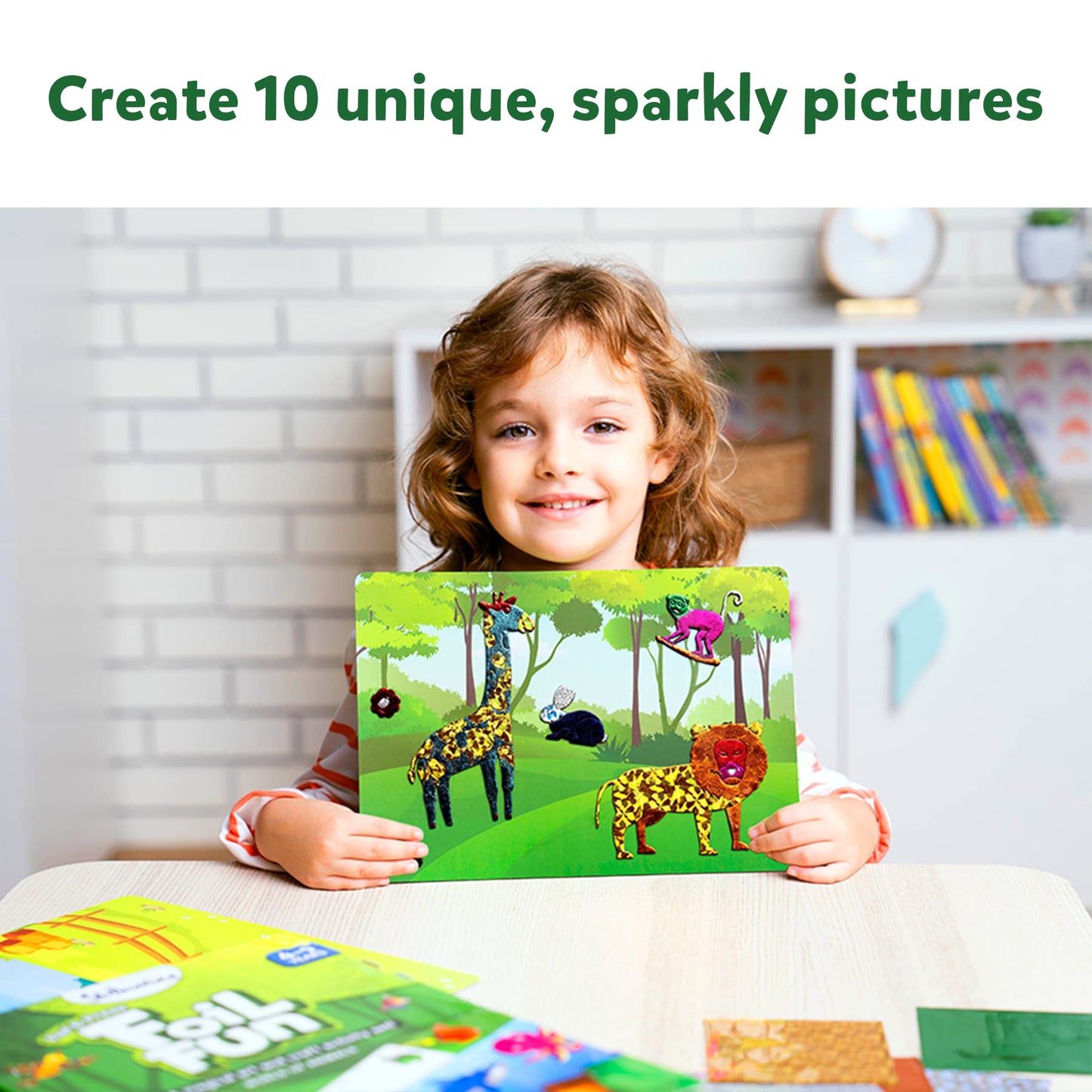 Skillmatics Art & Craft Activity - Foil Fun, 10 Sparkly Space Pictures, Ideal for Ages 4-9, Model SKILL293FFUS