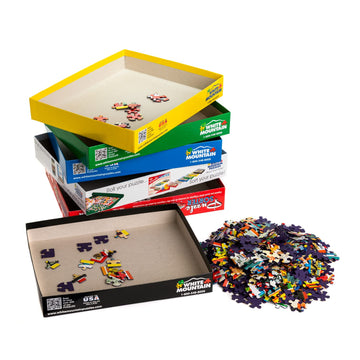 White Mountain Puzzle Sorter & Mystery Puzzle - Cardboard, Model 1084PZ
