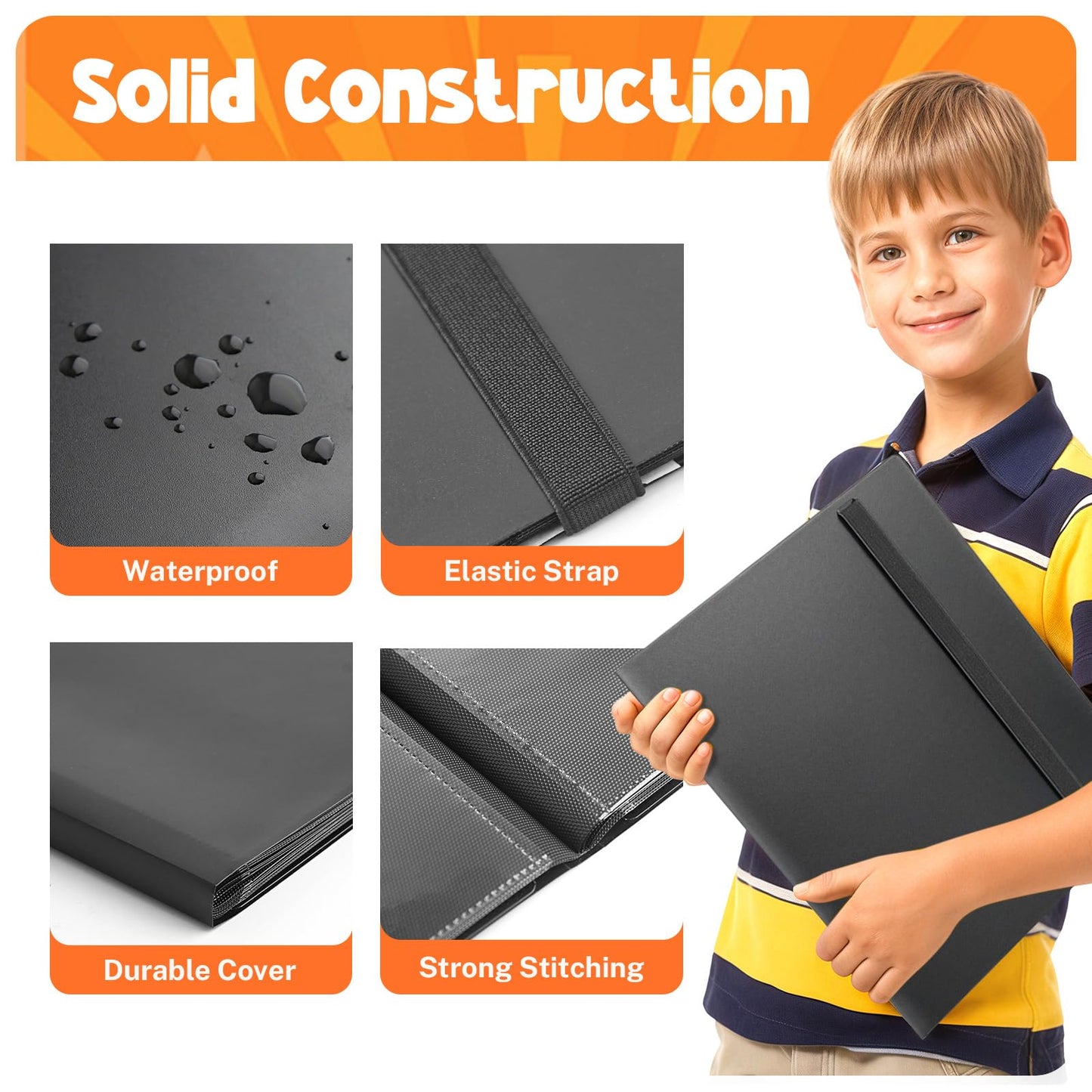 Card Binder  9 Pocket Trading Card Album Folder 20 Pages  360 Card Capacity Sports Card Binder  enhanced Card Binders Compatible with MTG  TCG  Baseball Cards (Black)