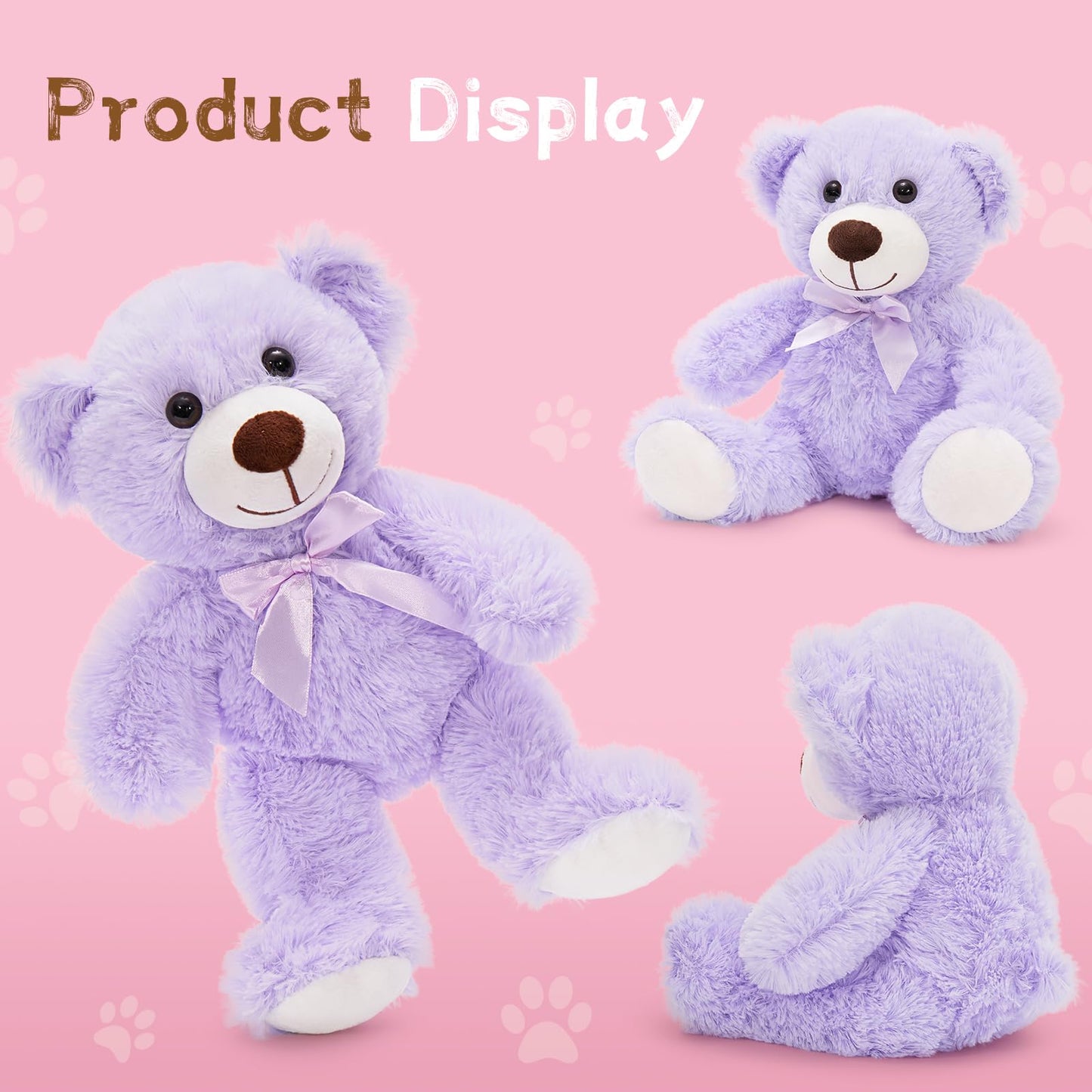 Maogolan Bulk Teddy Bear Baby Shower, 10 Packs Small Teddy Bear Stuffed Animals In Bulk,13.5 '' Small Stuffed Bears Plush For We