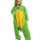 Lonulain Unisex Kids Animal Oneise Pajamas, Boys Girls Flannel Hooded Halloween Cosplay Costume/Homewear/Sleepwear (Dinosaur,5-6