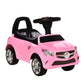 Aosom Kids Ride On Push Car, Foot-To-Floor Walking Sliding Toy Car For Toddler With Working Horn, Music, Headlights And Storage, Pink