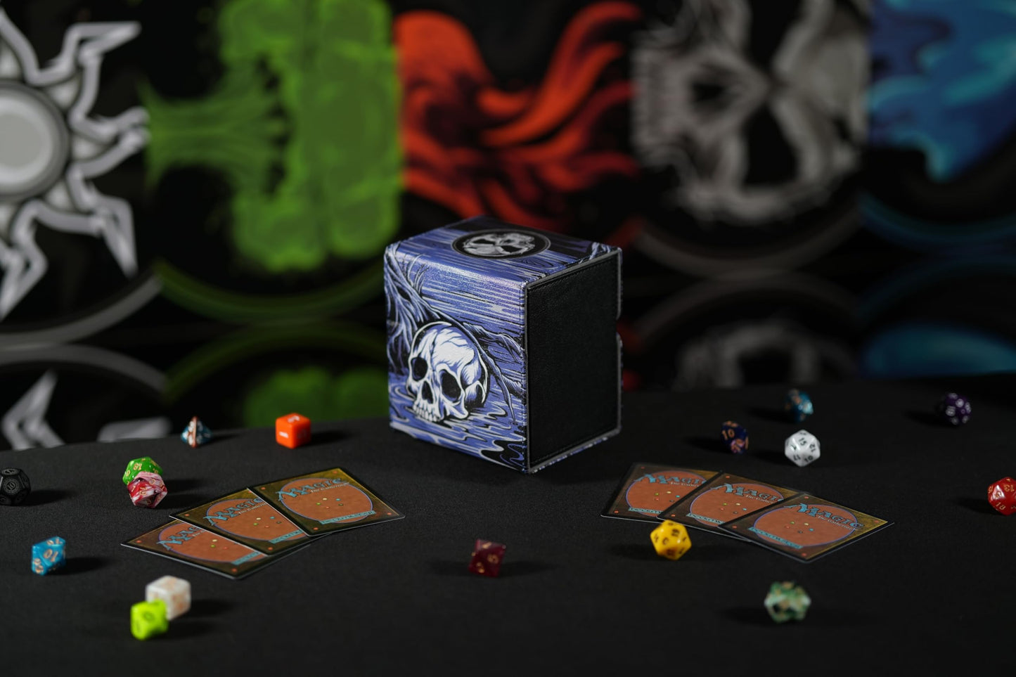 Ai protective covering MTG Commander 100+ Card Custom Art Deck Box With Storage (Swamp)