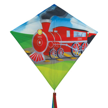 In The Breeze 3285 - Train 30 Inch Diamond Kite - Fun, Easy Flying Kite