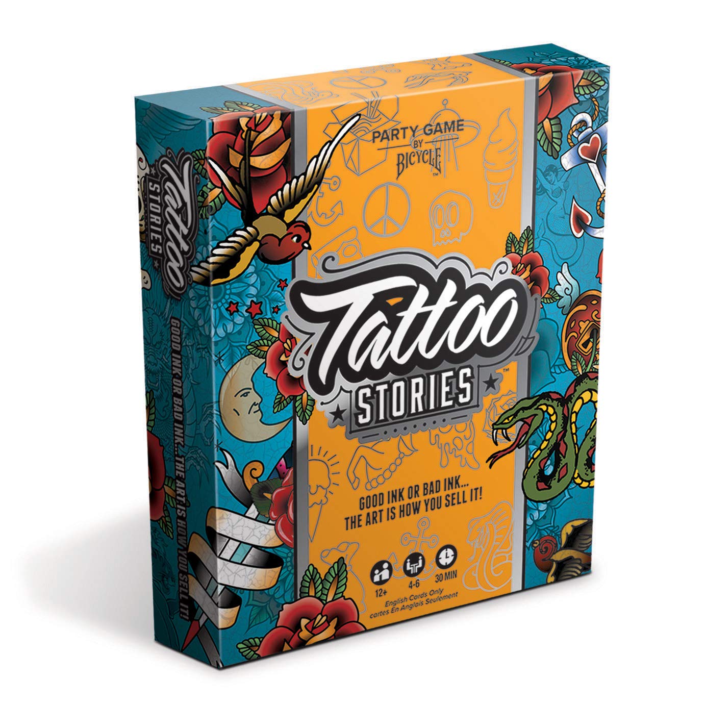 Bicycle Tattoo Stories - Games Party Games - Drawing And Card Game