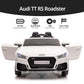 Hikiddo Electric Ride On Car For Kids, Licensed Audi 12V 7Ah Kids Ride-On Toy For Toddlers 3-5 Year Old Girls With Remote - Whit