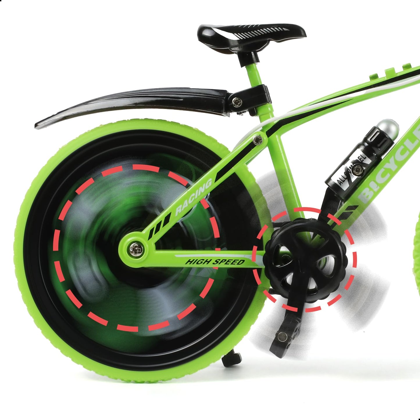 Risopen 1:8 Scale Die-Cast Alloy Mini Road Bike Bicycle Model Toy Finger BMX Toy Desktop Decoration Crafts for Cycling Lovers (Green)