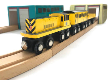 Muni Pals Munipals New York City Subway Wooden Railway Work Train And Sheds Set-Child Safe And Tested Wood Toy Trains