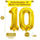 40 Inch Gold 10 Number Balloons Giant 10 Balloons Gold Birthday 10 Balloons 10Th Birthday Anniversary Events Party Decorations S