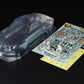 Tamiya 51690 Kar-Set Renault Alpine A110 Jgermeister Remote Control Car Accessories Spare Model RC Body, Metallic Silver