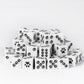 HDdais 10 Piece 16mm D6 Dice Set - Cat's Paw Design, 5 Black & 5 White Resin Dice for DND, MTG, Tabletop Games, Math Teaching