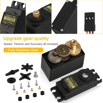 4Pcs MG995 55G Micro Servo Motor Metal Geared Motor Kit for RC Car Robot Helicopter, Mini Servos for Arduino Project
