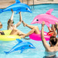 Wettarn 4 Pcs 28.4'' Inflatable Animals Dolphin Inflatable Pool Toy Inflatable Dolphin Toy For Dolphin Party Decorations Summer Pool Supplies Favors Birthday Gifts Poolside Themed Decor, Pink And Blue