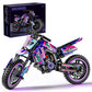 Mesiondy Motorcycle Building Block Set - 476 PCS Plastic Model Kit for Ages 6+, Red, Model MY137
