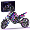 Mesiondy Motorcycle Building Block Set - 476 PCS Plastic Model Kit for Ages 6+, Red, Model MY137