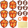 Qyeahkj 36 Set Fall Acorn Suncatchers Crafts for Kids DIY Autumn Window Tissue Paper Craft Kit Hanging Decor for Thinkgiving Hom