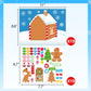 38PCS Make-a-Gingerbread House Stickers for Kids - Christmas Party Game/Craft/Activity/Favor/Supplies - 19 Finished Products